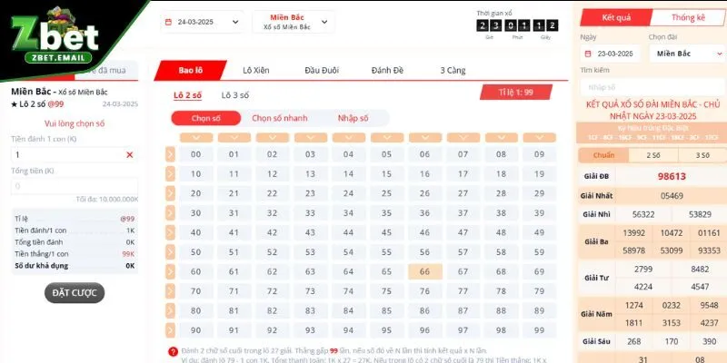 Đặt cược xổ số 3 miền truyền thống trúng lớn