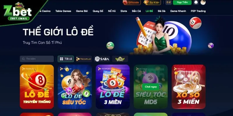 Khái quát vài nét về sảnh chơi Lô Đề tại ZBET