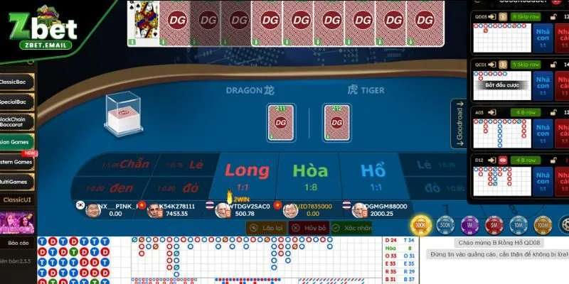 Tham gia đánh bài Casino Live Dragon Tiger dễ trải nghiệm